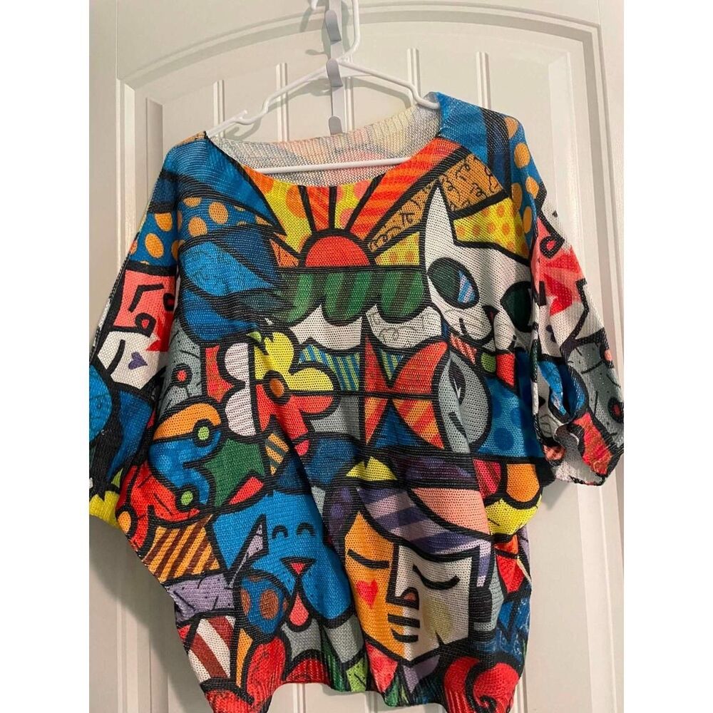 Unbranded Women's Multi Top Large? Bright Colors